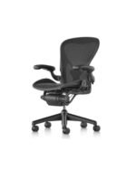Herman Miller Aeron Chair Size C For Sale – Black Fabric Ergonomic Office Chair with Black - Image 4