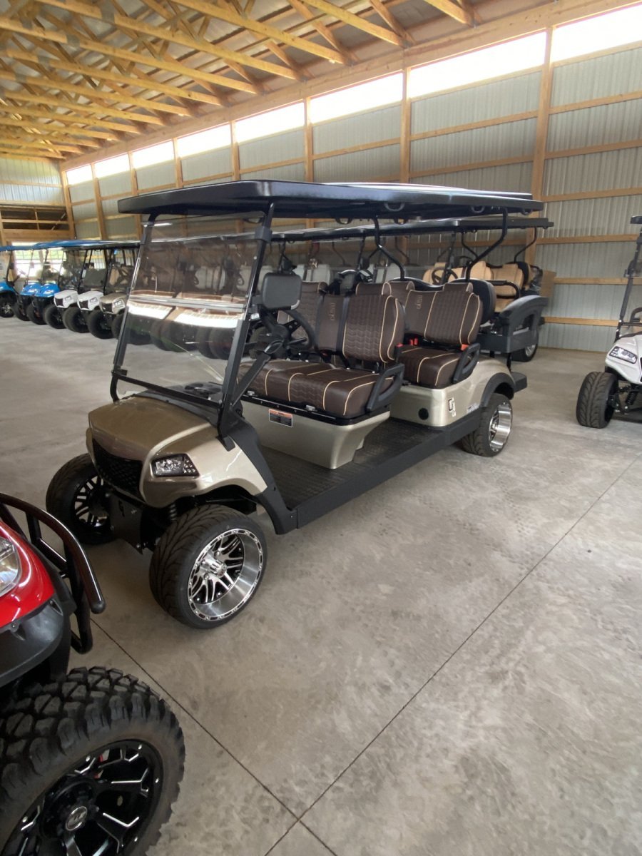 2025 New Honor LSV 4+2 G1 Champagne 48 volt Lithium Aluminum Low Speed Vehicle street legal cart For Sale