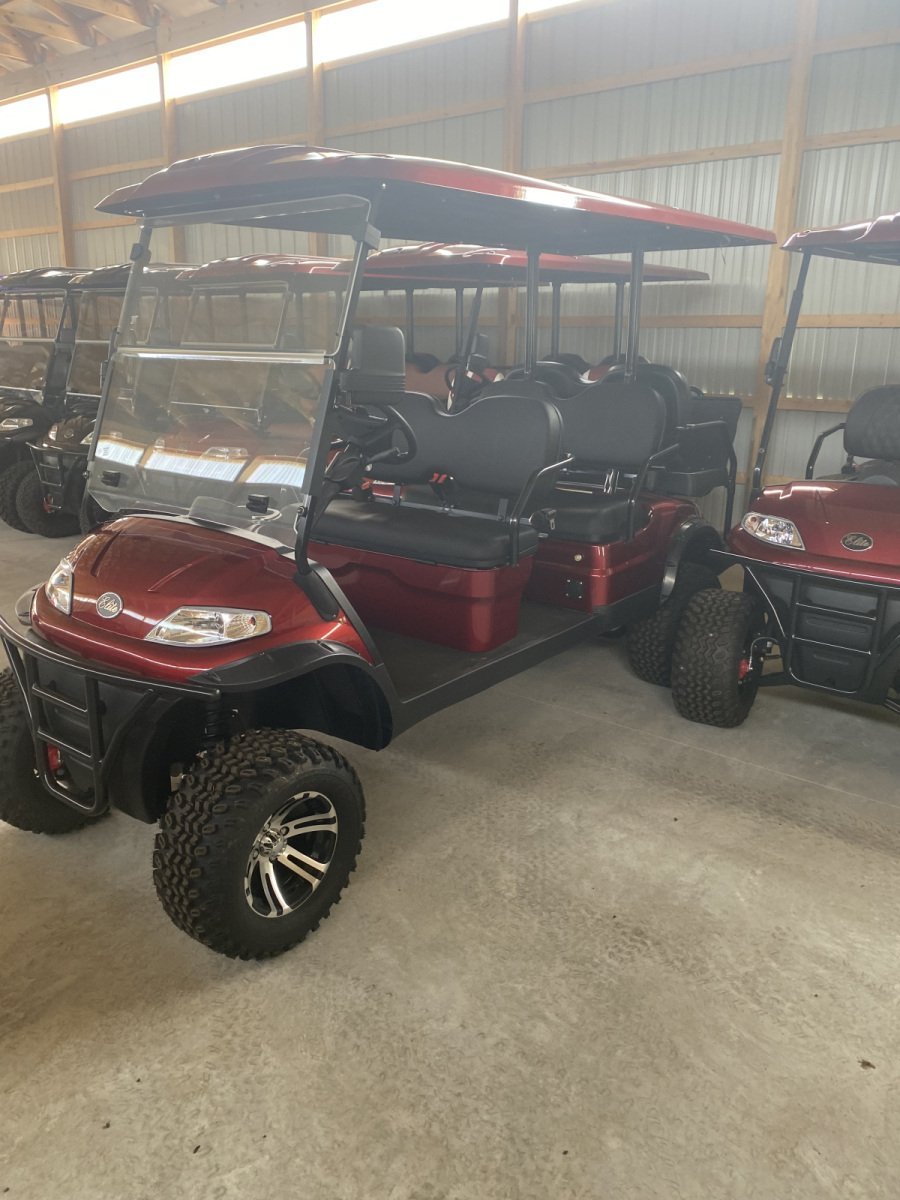 2024 New Elite Alset EV6L Merlot Metallic 48 volt Low Speed Vehicle LSV street legal cart For Sale
