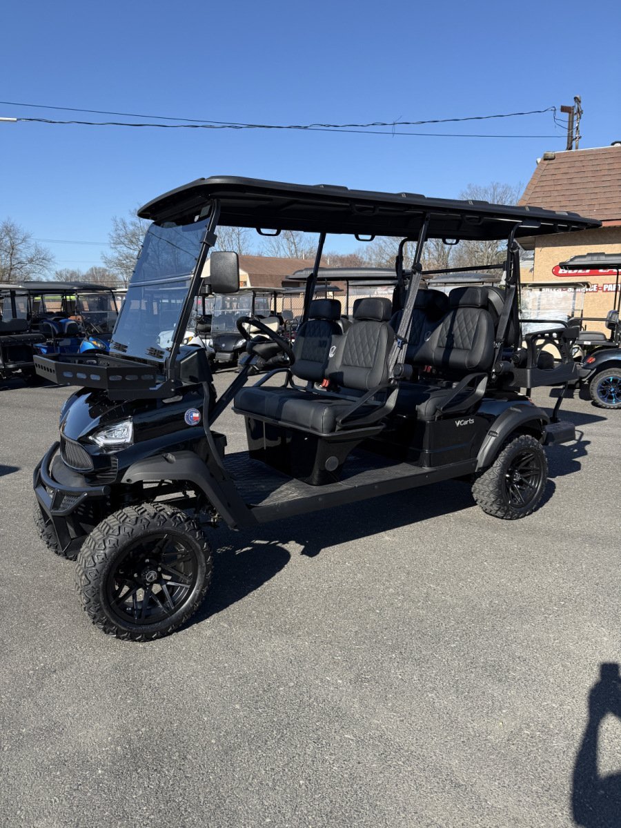2025 New VCarts Limo Black Metallic 48 volt Lithium Low Speed Vehicle street legal cart For Sale