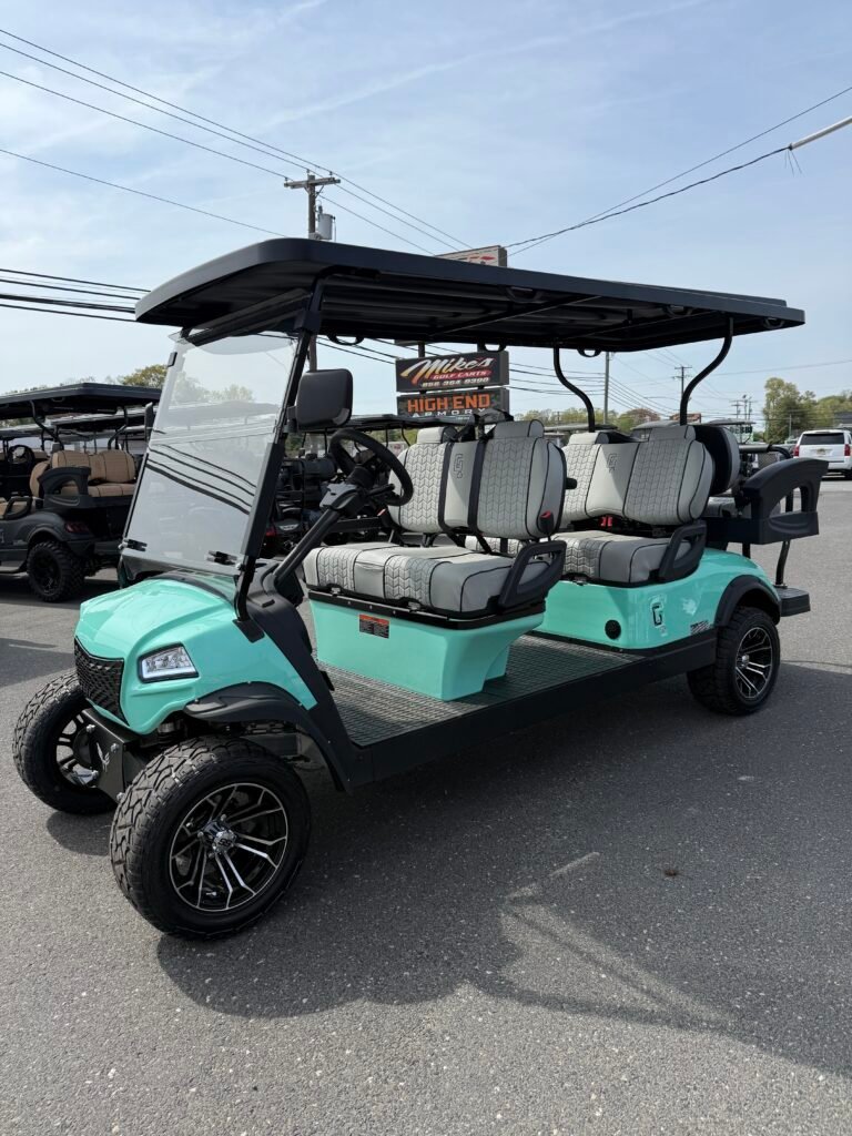 2025 New Honor LSV 3″ Sea Foam Teal 48 volt Aluminum Low Speed Vehicle LSV street legal cart, Premium edition For Sale