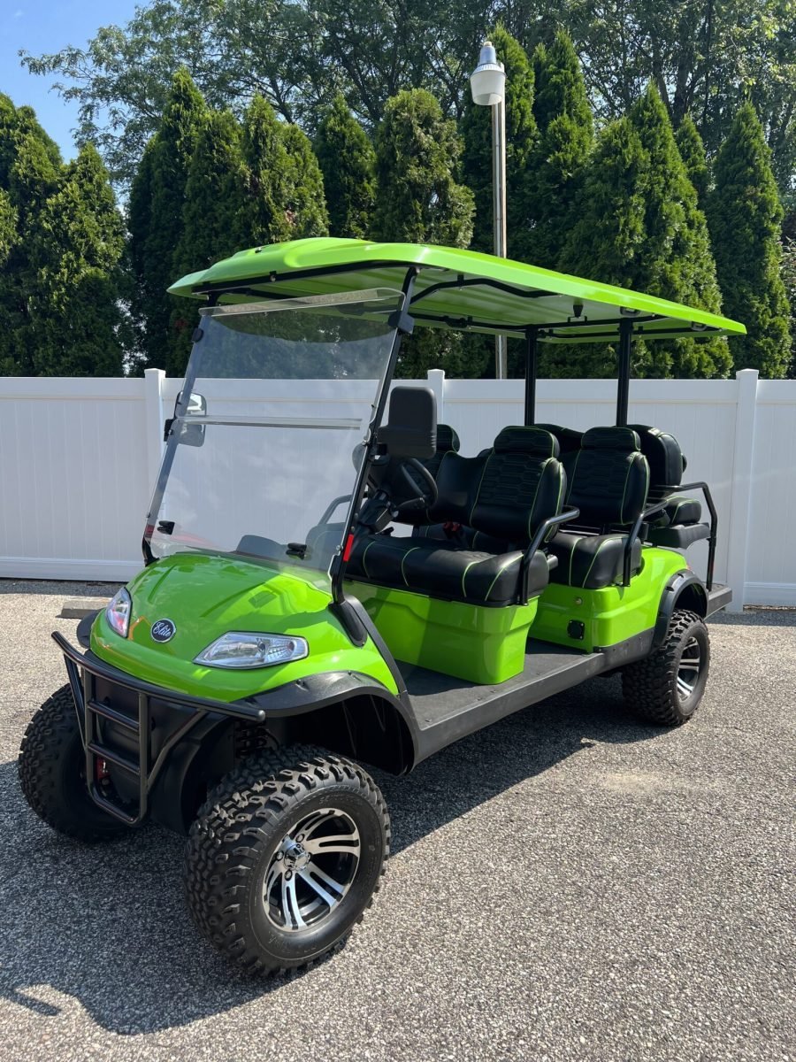 2023 New Elite Alset EV6L Custom Margarita Green 48 volt Low Speed Vehicle LSV street legal cart For Sale
