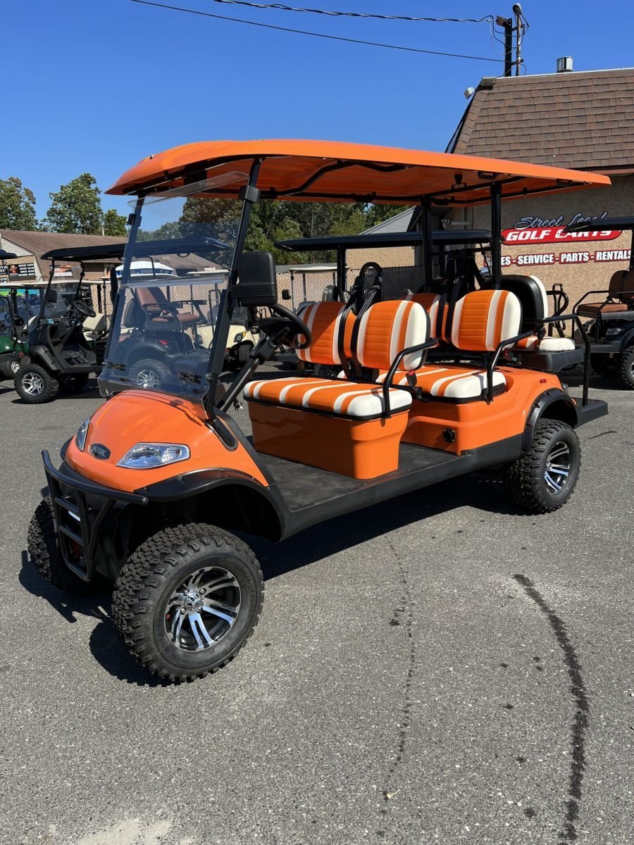 2023 New Aetric A60L Orange 160AH Lithium 48 volt Low Speed Vehi For Salecle LSV street legal cart For Sale