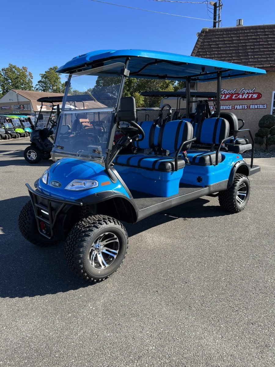 2023 New Aetric A60L Carib Blue 160AH Lithium 48 volt Low Speed Vehicle LSV street legal cart For Sale
