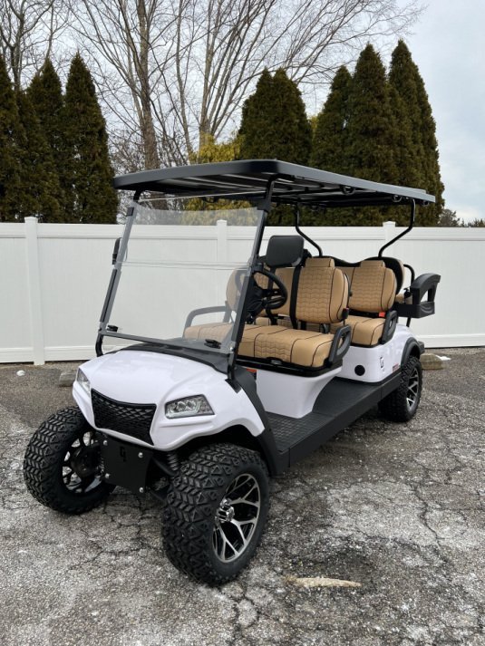 2025 New Honor LSV 6″ lifted 4+2 G1 White 48 volt Lithium Aluminum Low Speed Vehicle LSV street legal cart For Sale