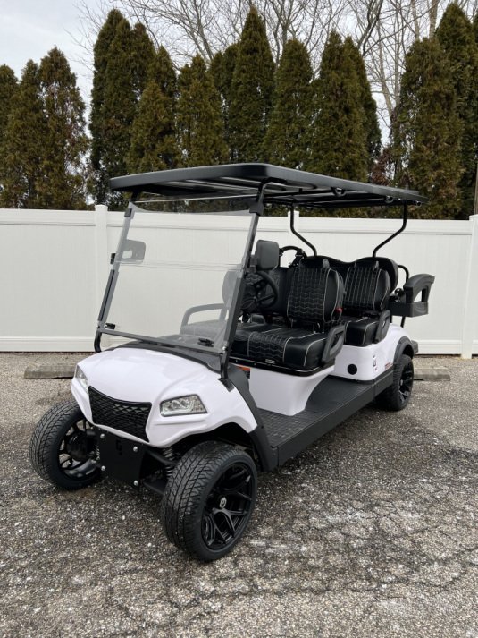 2025 New Honor LSV 4+2 G1 Bright White 48 volt Lithium Aluminum Low Speed Vehicle street legal cart For Sale
