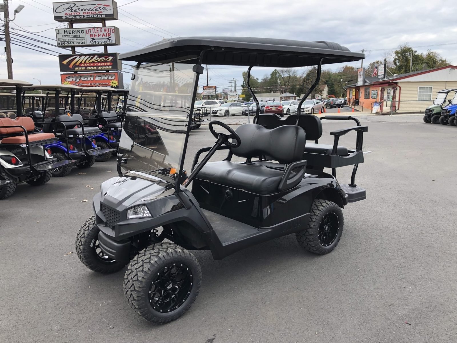 2016 Yamaha Drive 48 volt custom electric golf cart, 3″ lift, HAVOC off road Black Metallic For Sale
