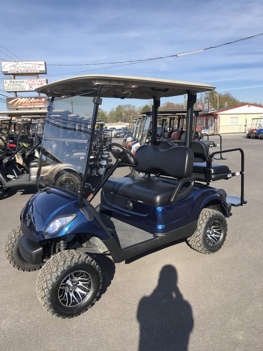 2016 Yamaha Drive 48 volt custom electric golf cart, 3″ lift, Blue Flake Metallic For Sale