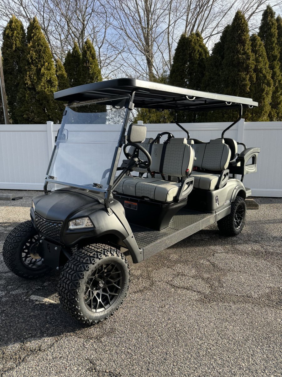 2024 New Honor LSV 6″ lifted 4+2 G1 Matte Black 48 volt Lithium Aluminum Low Speed Vehicle LSV street legal cart For Sale