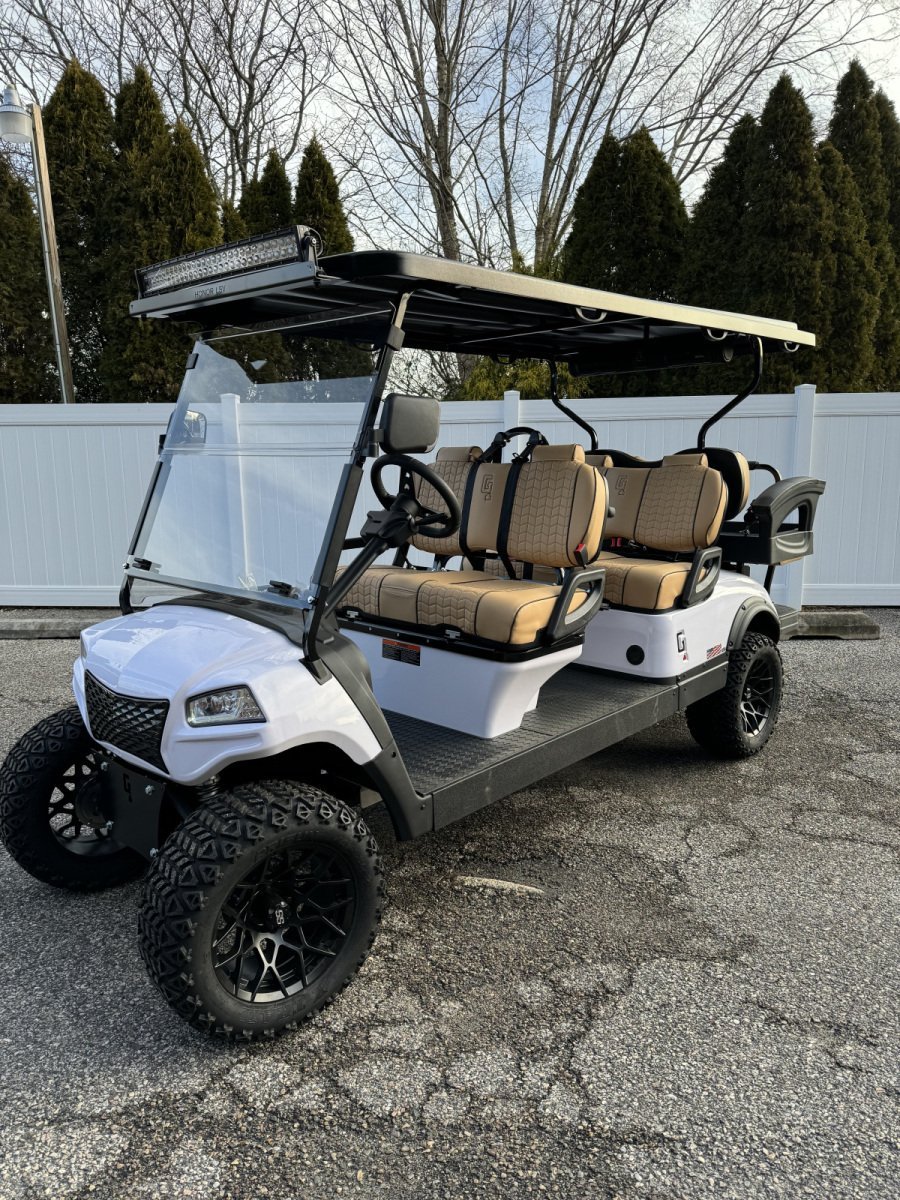 2025 New Honor LSV 6″ lifted 4+2 G1 White 48 volt Lithium Aluminum Low Speed Vehicle LSV street legal cart LOADED for sale