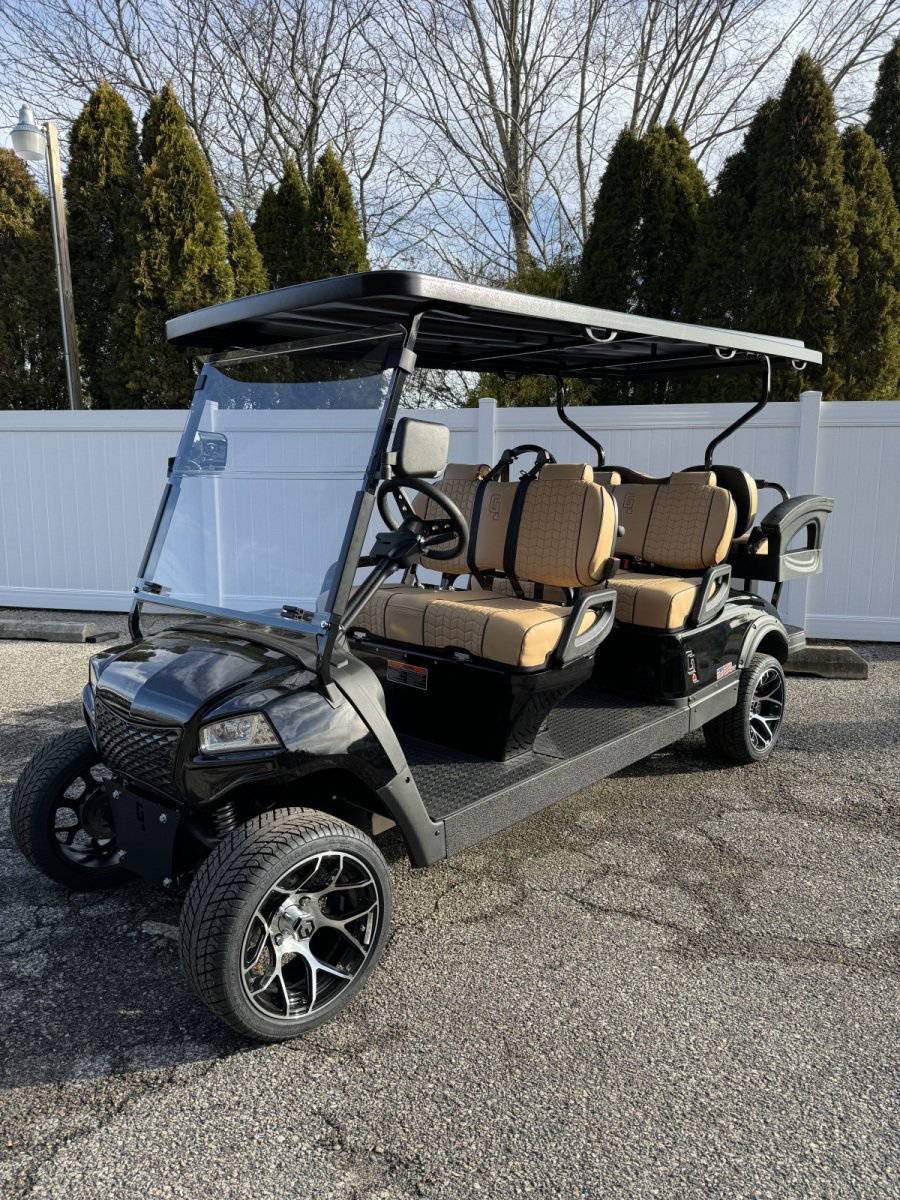2024 New Honor LSV 4+2 G1 Gloss Black 48 volt Lithium Aluminum Low Speed Vehicle street legal cart For Sale