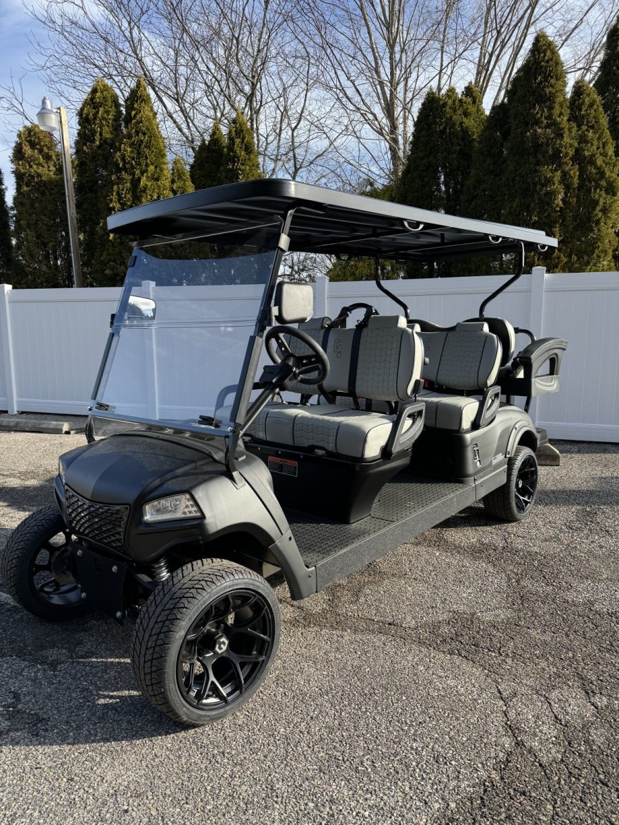 2024 New Honor LSV 4+2 G1 Matte Black 48 volt Lithium Aluminum Low Speed Vehicle street legal cart For Sale