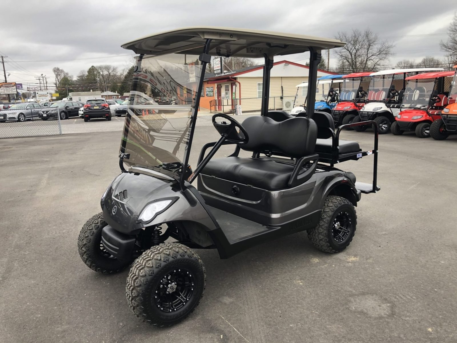 2016 Yamaha Drive 48 volt custom electric golf cart, 3″ lift, Gray/Black fade For Sale