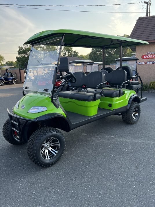 2023 New Elite Alset EV6L Margarita Green 48 volt Low Speed Vehicle LSV street legal cart For Sale