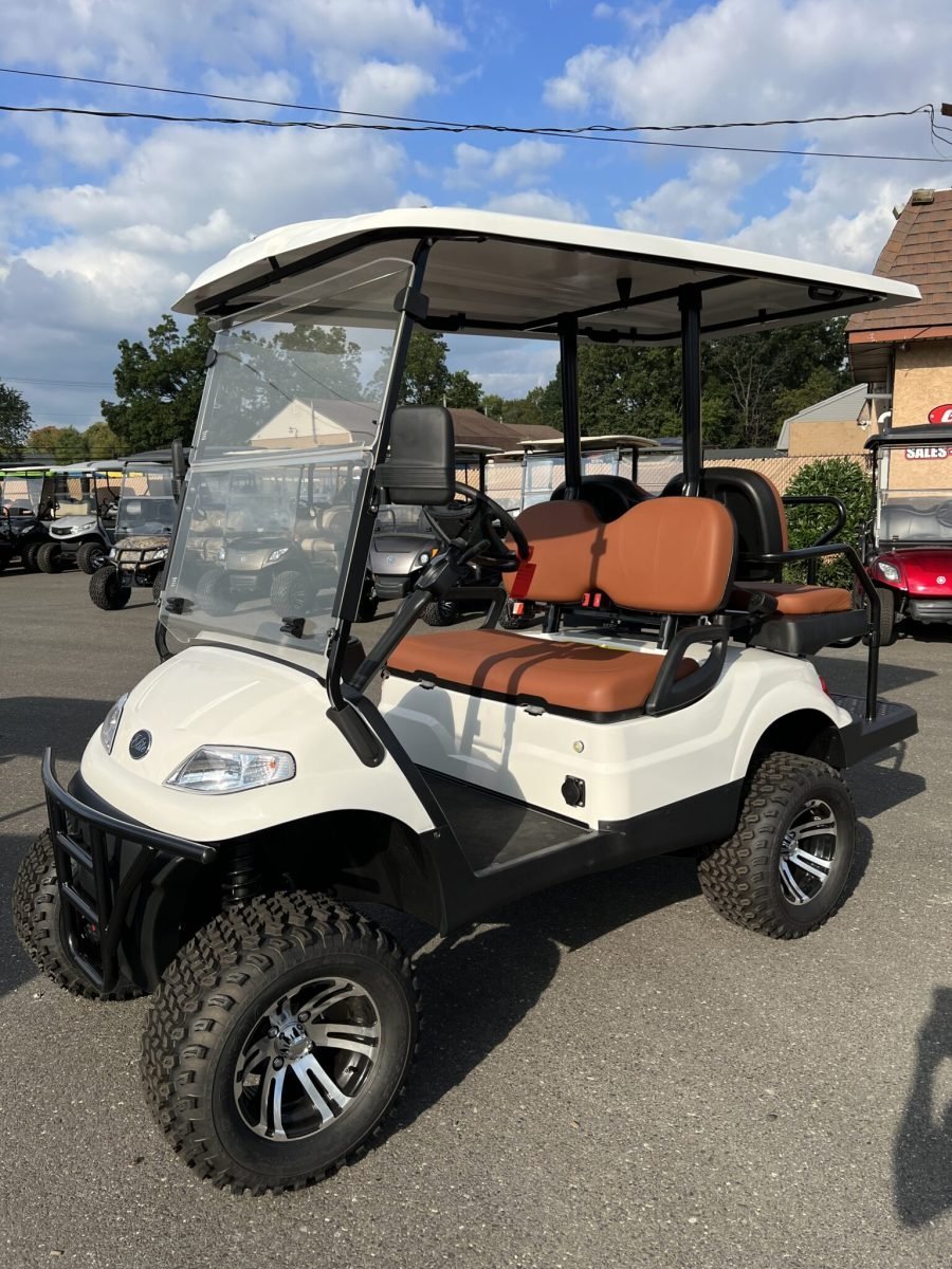 2024 New Elite Alset EV4L White Metallic 48 volt Low Speed Vehicle LSV street legal cart For Sale