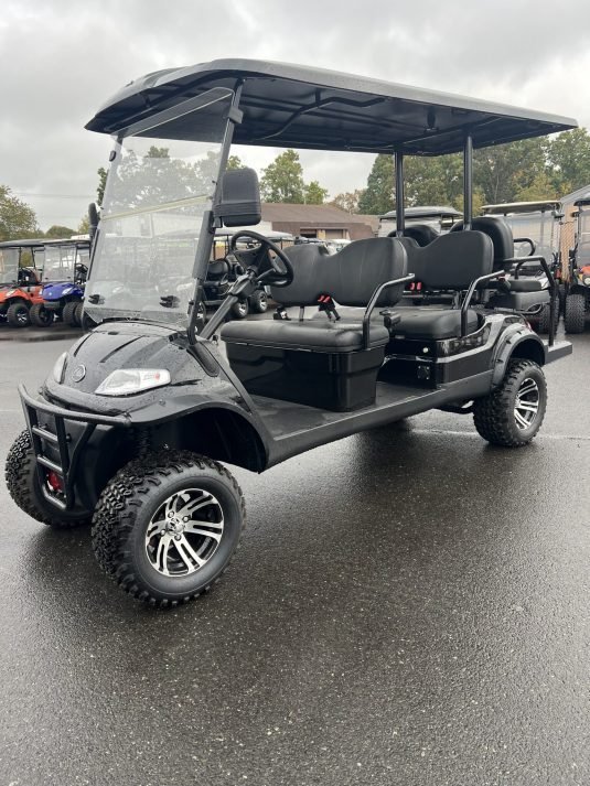 2024 New Elite Alset EV6L Black Metallic 48 volt Low Speed Vehicle LSV street legal cart For Sale