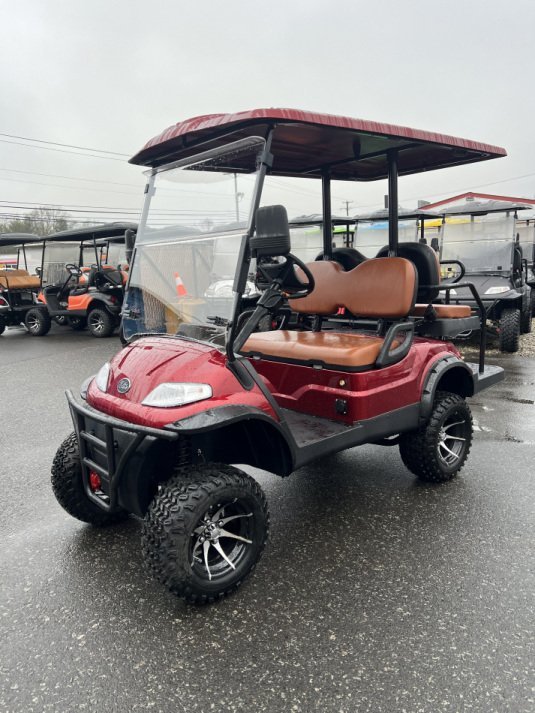 2024 New Elite Alset EV4L Merlot Burgundy metallic 48 volt Low Speed Vehicle LSV street legal cart For Sale
