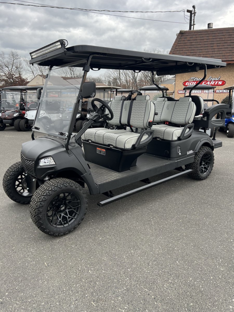 2024 New Honor LSV 6″ lifted 4+2 G1 Matte Black 48 volt Lithium Aluminum Low Speed Vehicle LSV street legal cart LOADED For Sale
