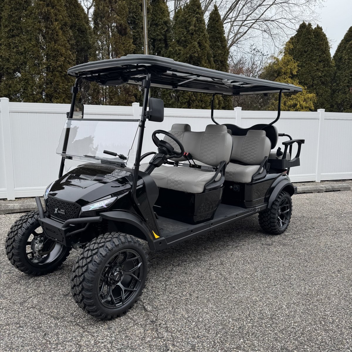 2025 New Madjax X6L Black Metallic Lithium 48 volt Low Speed Vehicle LSV street legal cart For Sale
