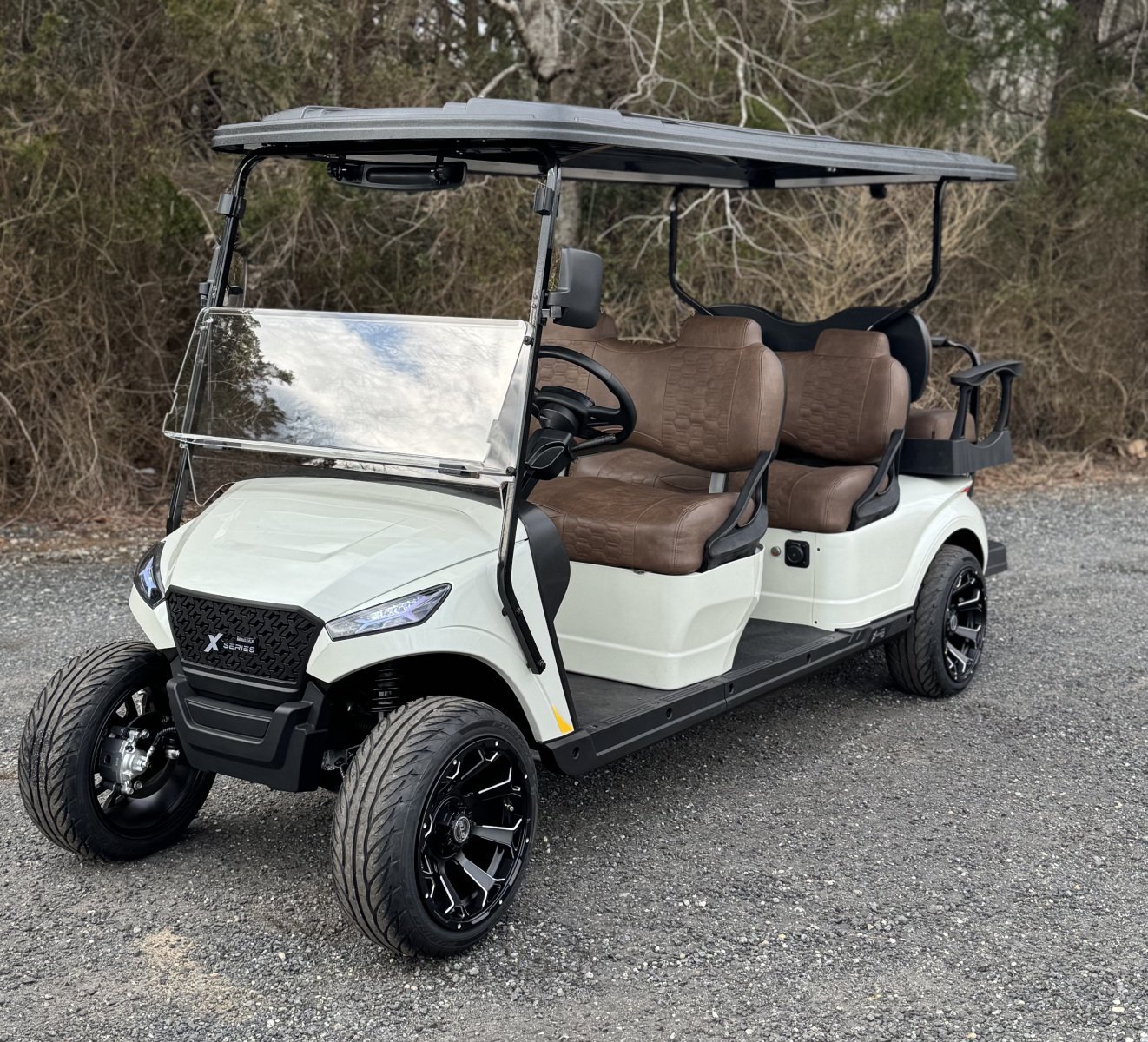 2025 New Madjax X6 Pearl White Metallic Lithium 48 volt Low Speed Vehicle LSV street legal cart For Sale