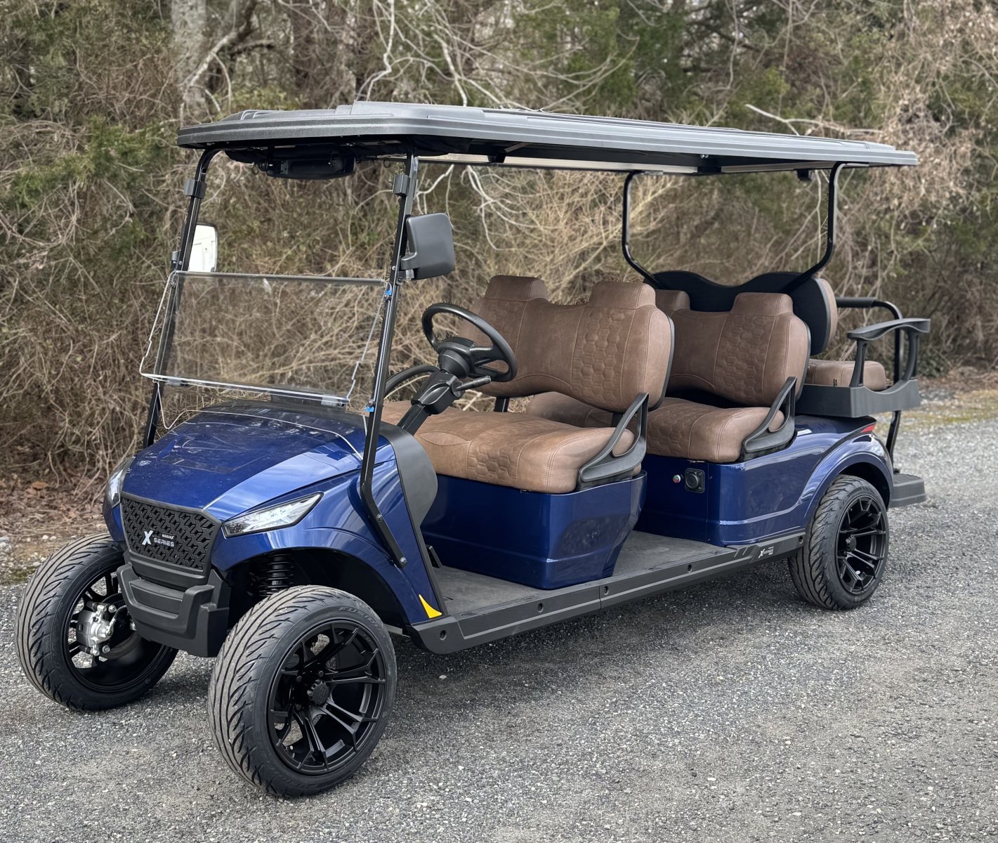 2025 New Madjax X6 Admiral Blue Metallic Lithium 48 volt Low Speed Vehicle LSV street legal cart
