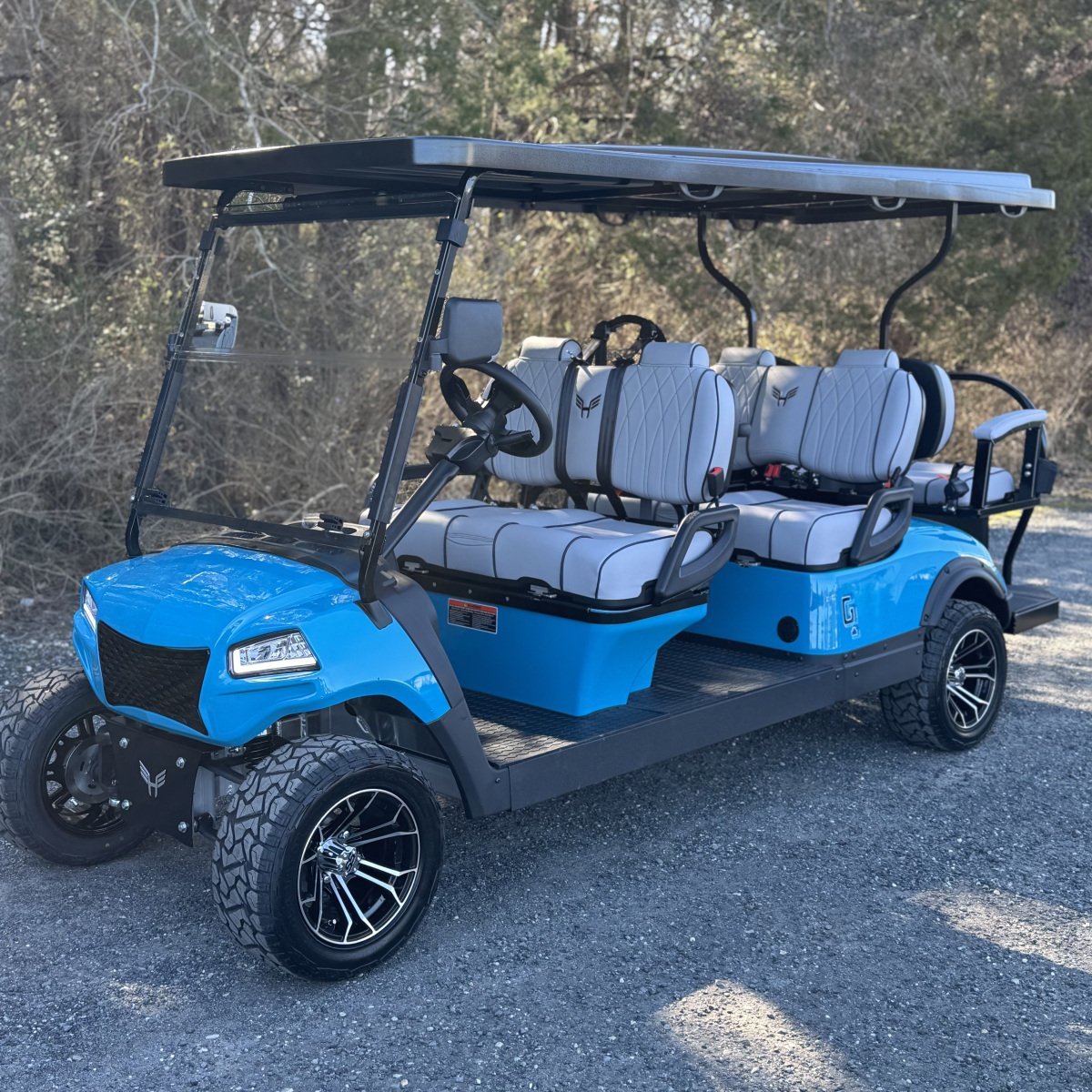 2025 New Honor LSV 3″ Light Blue 48 volt Lithium Aluminum Low Speed Vehicle street legal cart, Custom LUXE edition For Sale
