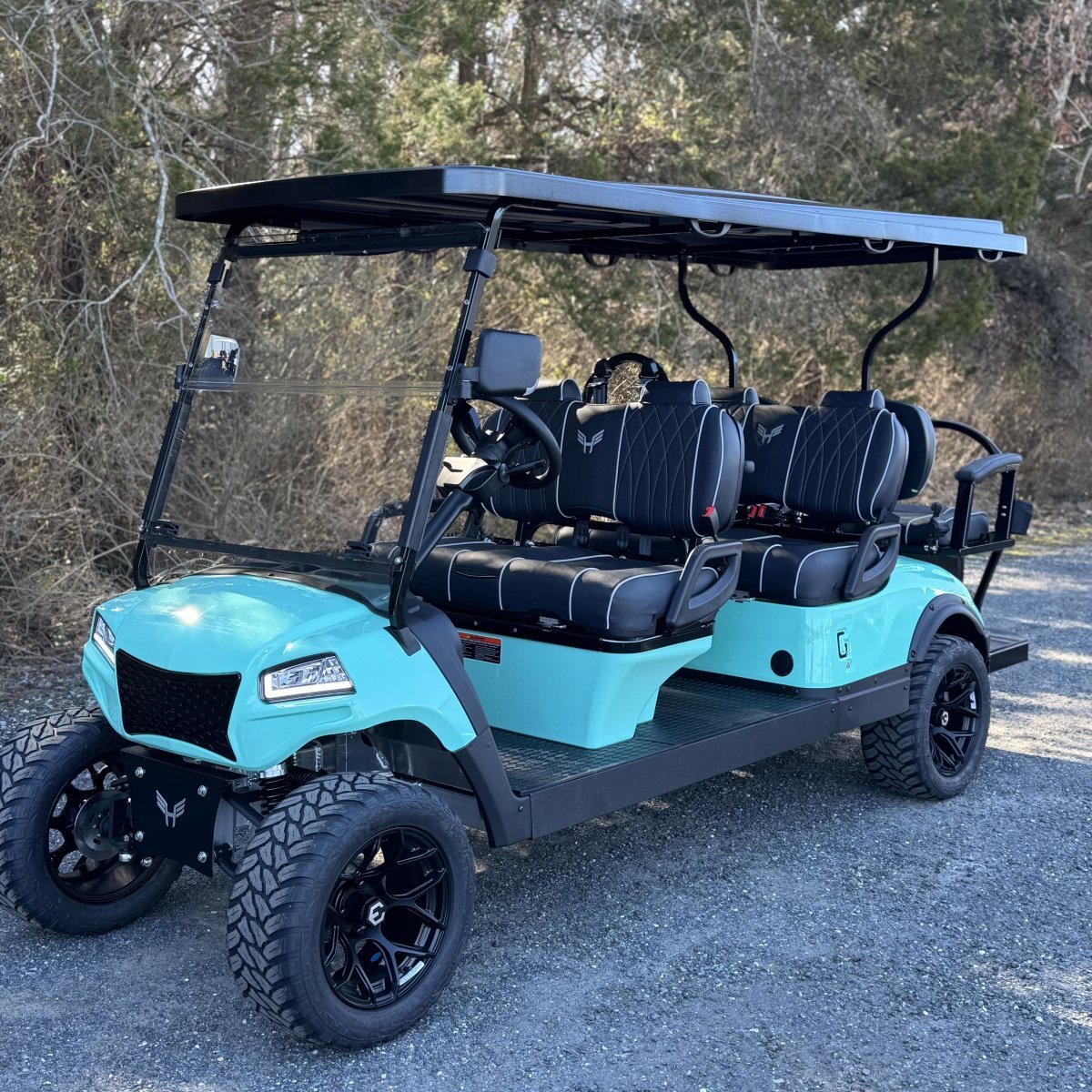 2025 New Honor LSV 6″ Sea Foam 48 volt Lithium Aluminum Low Speed Vehicle street legal cart, Custom LUXE edition For Sale