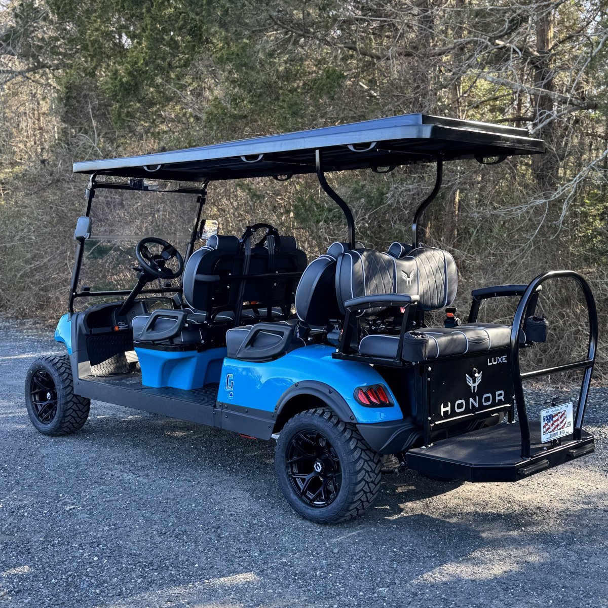 2025 New Honor LSV 6″ Light Blue 48 volt Lithium Aluminum Low Speed Vehicle street legal cart, Custom LUXE edition For Sale