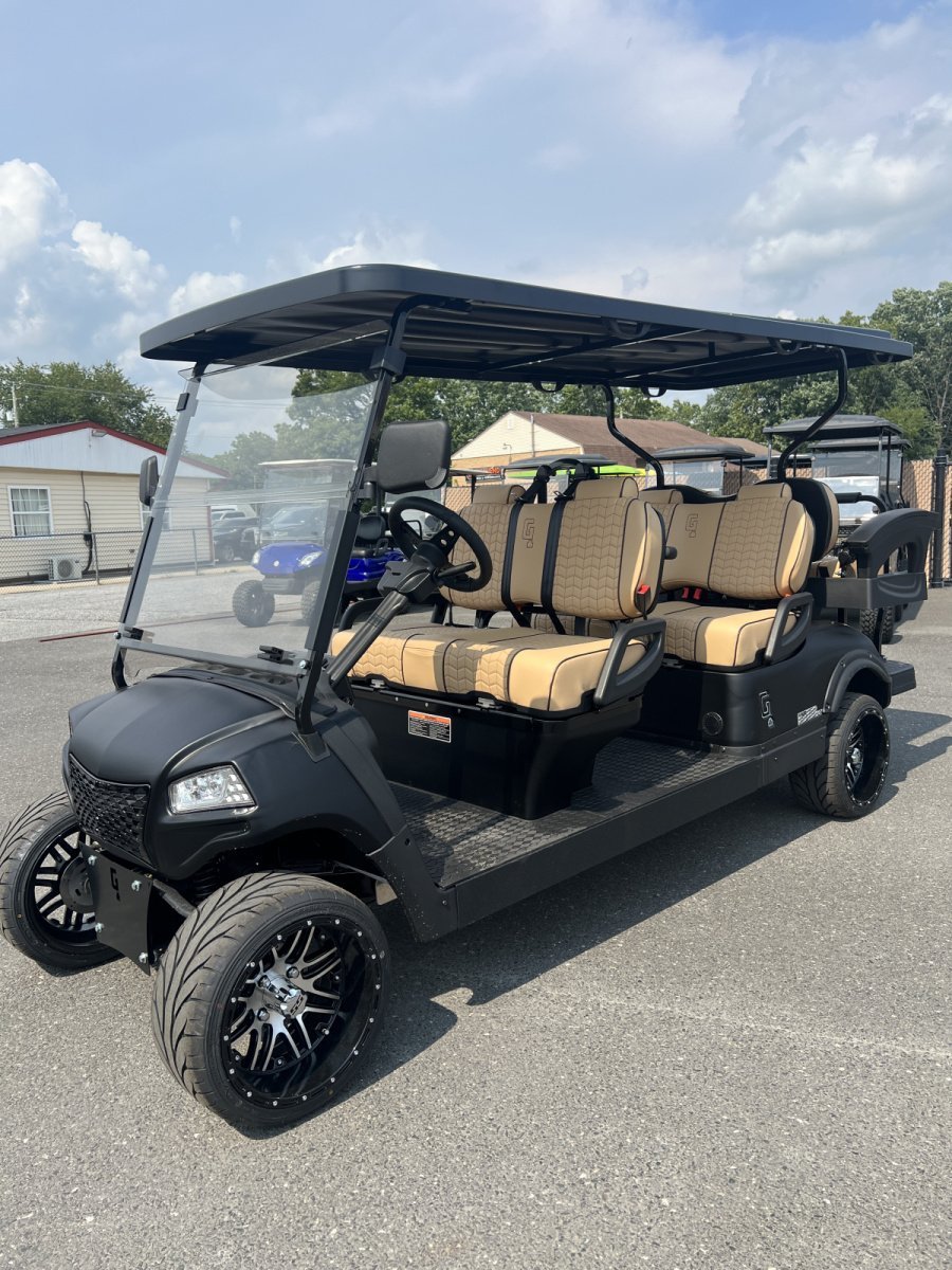 2024 New Honor LSV 4+2 G1 Matte Black 48 volt Lithium Aluminum Low Speed Vehicle street legal cart For Sale