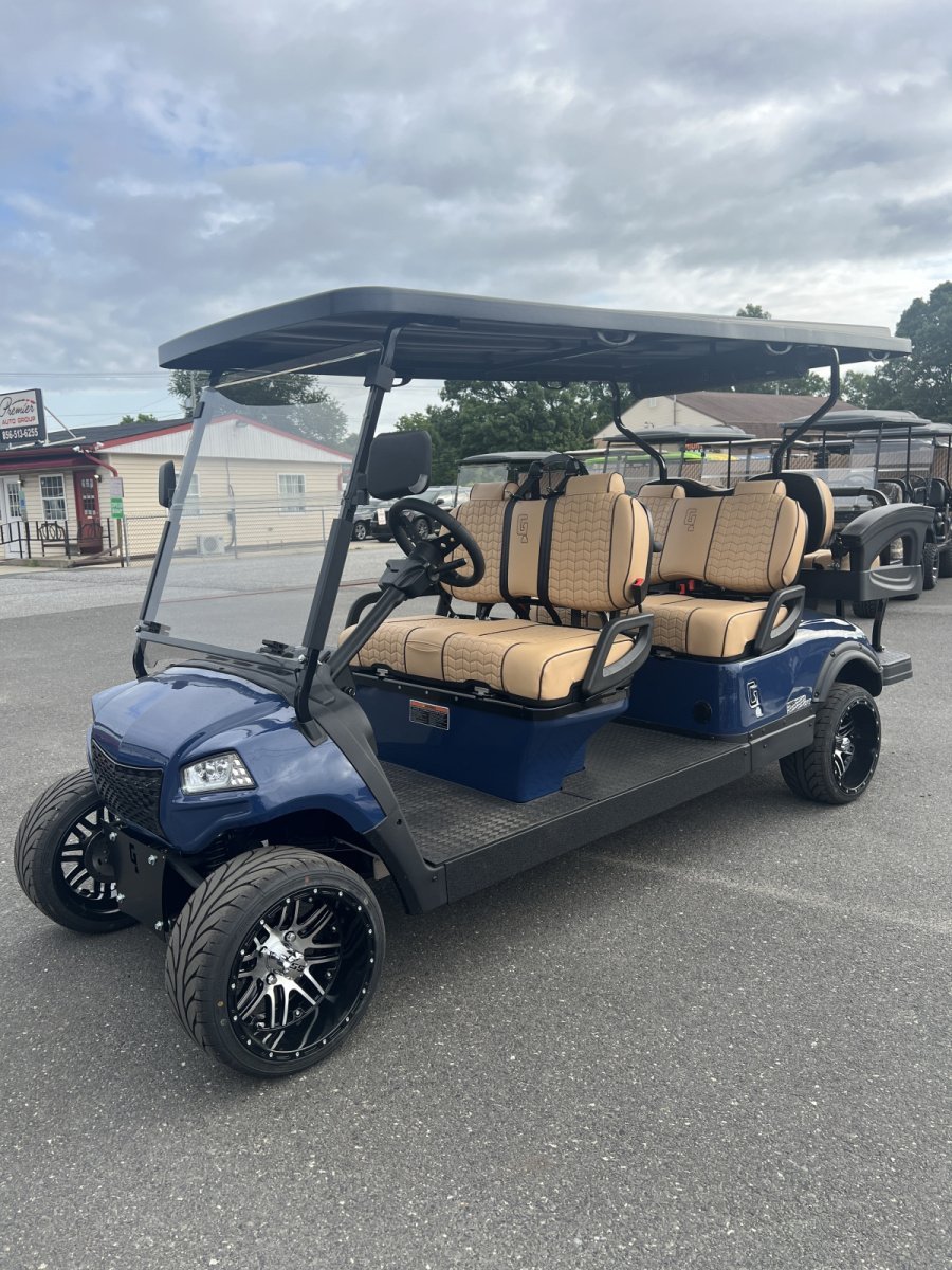 2024 New Honor LSV 4+2 G1 Navy Blue 48 volt Lithium Aluminum Low Speed Vehicle street legal cart For Sale