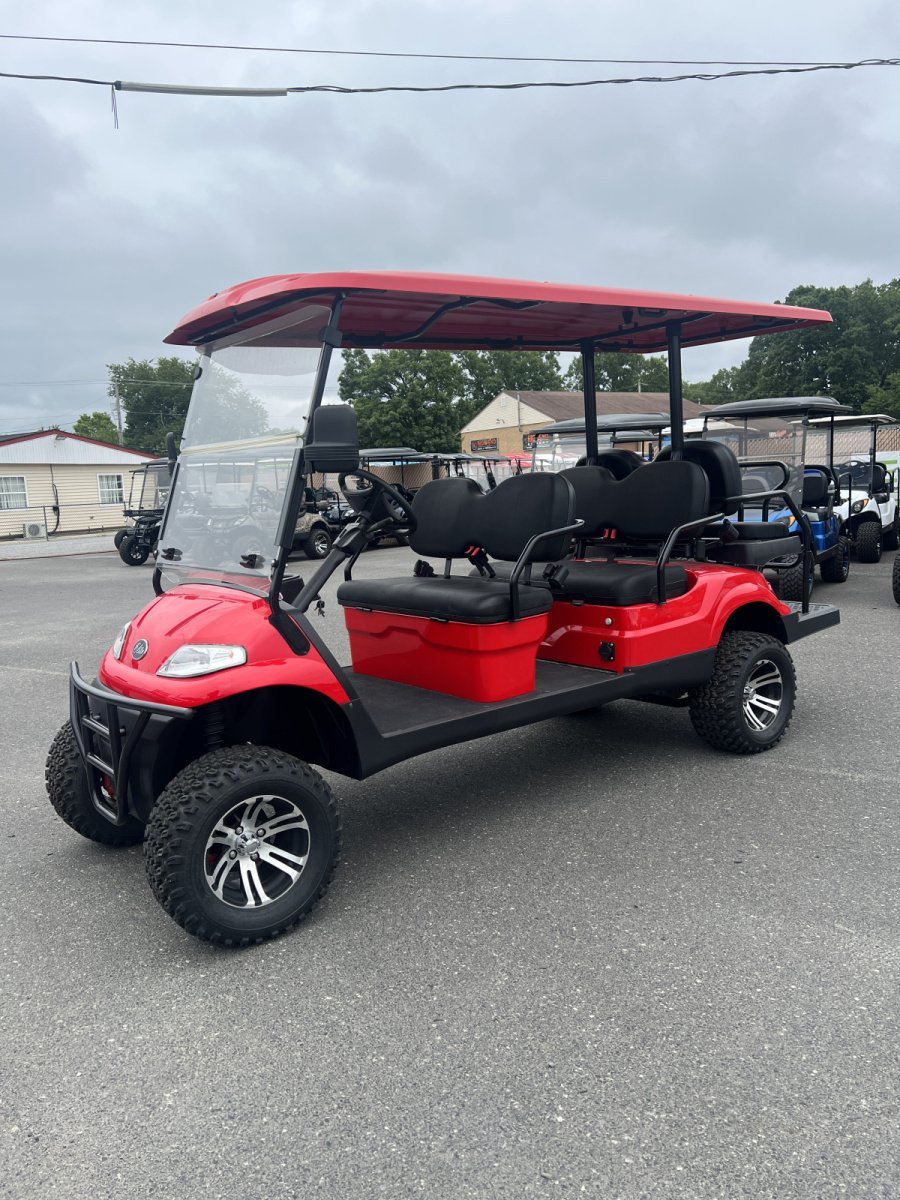 2024 New Elite Alset EV6L Fire Red 48 volt Low Speed Vehicle LSV street legal cart For Sale