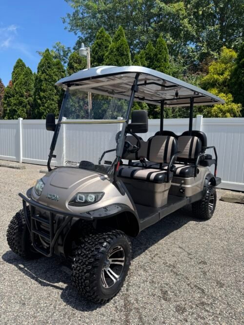 2021 Used Icon I60L Champagne 48 volt Low Speed Vehicle LSV street legal cart, 747 miles For Sale