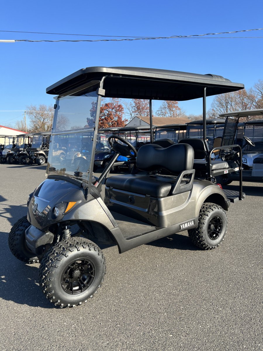 2018 Yamaha Drive2 48 volt electric custom golf cart, 3″ lift, Charcoal Gray Metallic For Sale