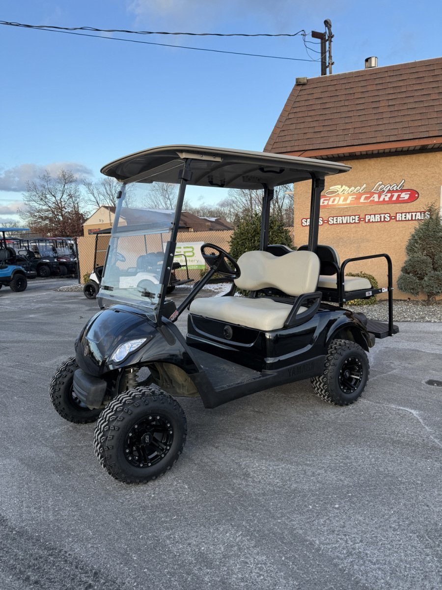 2016 Yamaha Drive 48 volt electric custom golf cart, 3″ lift, Black Metallic For Sale